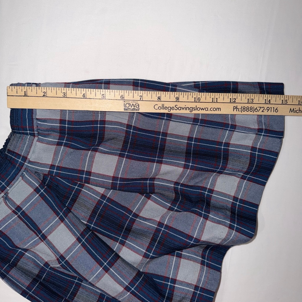 Vintage Royal Park Uniforms Plaid Pleated Skirt Blue USA Made Size 5 Academia - Picture 6 of 6